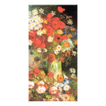 Vase with cornflowers and poppies by van Gogh Custom Photo Card