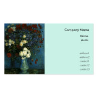 Vase with Cornflowers and Poppies, van Gogh Business Card Templates