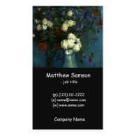 vase with cornflowers and poppies, van Gogh Business Card Template
