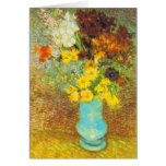 Vase with Daisies and Anemones Print Greeting Cards