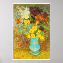 Vase with Daisies and Anemones Print