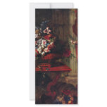 Vase With Flowers And Bronze Bust Of Louis Xiv By Custom Rack Cards