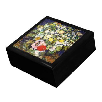 Vase with Flowers Vincent van Gogh fine art Jewelry Box