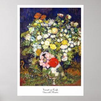 Vase with Flowers Vincent van Gogh fine art Posters