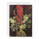Vase with Gladioli and Carnations by van Gogh Custom Invites