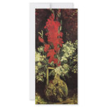 Vase with Gladioli and Carnations by van Gogh Rack Card Template