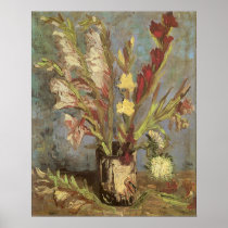 Vase with Gladioli by Vincent van Gogh Poster
