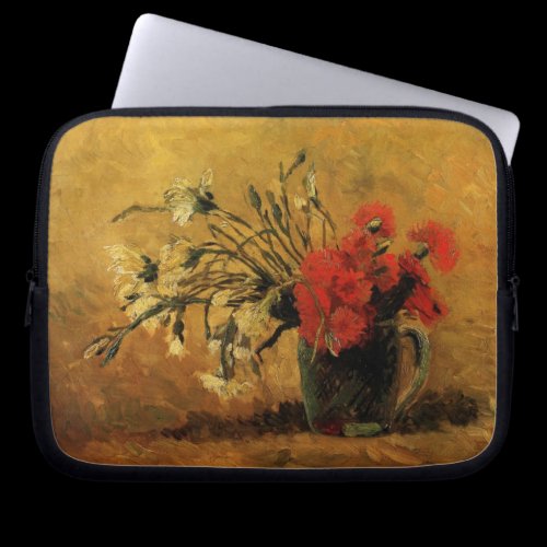 Vase with Red and White Carnations by Van Gogh Laptop Sleeves