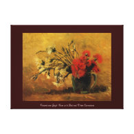 vase with red and white carnations, van Gogh Gallery Wrap Canvas