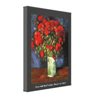 Vase with Red Poppies by Vincent van Gogh. Canvas Prints