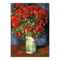 Vase with Red Poppies Vincent van Gogh. Personalized Announcements