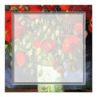 Vase with Red Poppies Vincent van Gogh. Custom Invites