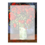 Vase with Red Poppies Vincent van Gogh. Custom Invitations