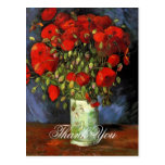 Vase with Red Poppies Vincent van Gogh. Postcards