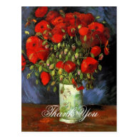 Vase with Red Poppies Vincent van Gogh. Postcards