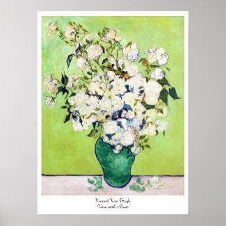 Vase with Roses Vincent Van Gogh painting Poster