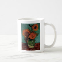 vase with three sunflowers, van Gogh Mug