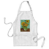 Vase with three sunflowers, Vincent van Gogh Apron