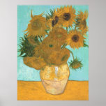 Vase with Twelve Sunflowers by Vincent van Gogh Poster