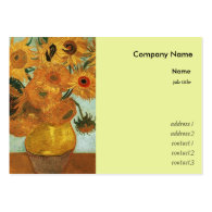 Vase with Twelve Sunflowers  Vincent van Goah Business Cards