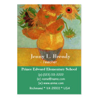 Vase with Twelve Sunflowers, Vincent van Gogh. Business Card Template