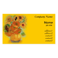 Vase with twelve sunflowers, Vincent van Gogh Business Card Templates