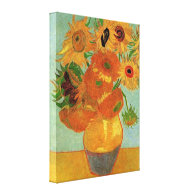 Vase with Twelve Sunflowers  Vincent van Gogh. Canvas Prints