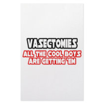 Vasectomies...Cool Boys stationery