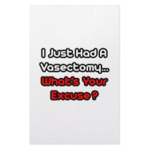 Vasectomy...What's Your Excuse? stationery