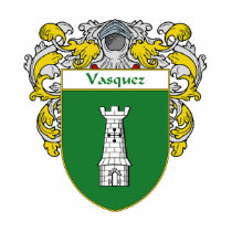 Vasquez Coat of Arms (Mantled) t-shirts by NameGame Vasquez Coat of Arms (Mantled) t-shirts