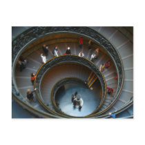 vatican circular stairs postcards