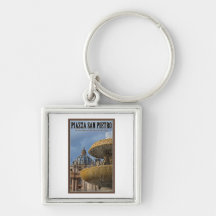 Vatican City - St Peters Square Fountain Key Chains