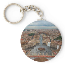 Vatican City - View from St Peter's Basilica Key Chain