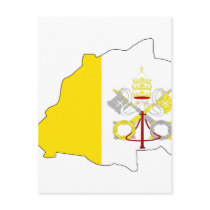 Vatican flag map postcards by FlagStore Vatican flag map postcards
