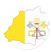Vatican flag map stickers