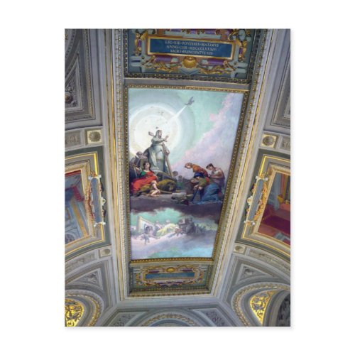 Vatican Museum Ceiling in Rome, Italy Postcard postcard