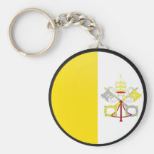 Vatican quality Flag Circle Keychain