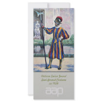 Vatican Swiss Guard Semi-formal Costume Personalized Rack Card