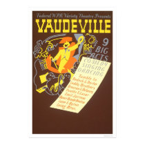 Vaudeville 9 Big Acts 1937 WPA posters