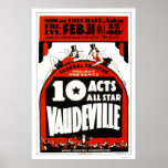 Vaudeville All Star 1938 WPA Print