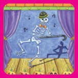 Vaudeville Skeleton Stickers