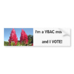 VBAC mom - I VOTE! bumpersticker Bumper Sticker