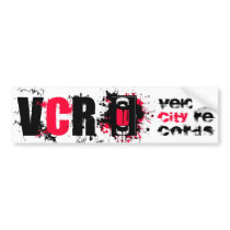 VCR w/ Text Bumper Sticker bumper stickers