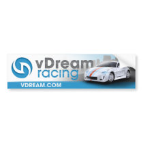 vDream Bumper Sticker (Blue) bumper stickers