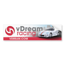 vDream Bumper Sticker (Red) bumper stickers
