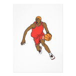 vector basketball player dribbling announcement