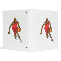 vector basketball player dribbling binder