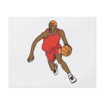 vector basketball player dribbling full color flyer