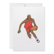 vector basketball player dribbling announcement