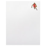 vector basketball player dribbling letterhead